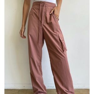 Donni nylon cargo pants rhubarb pink XS